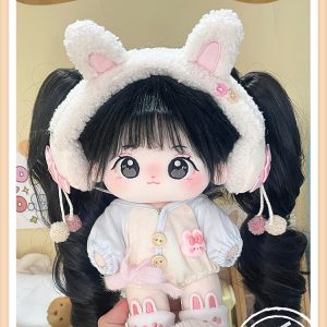 FuFu 20cm Cotton Doll Cute Bunny Pajamas with Earmuffs and Shoes