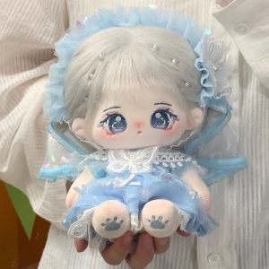 Yueyue 20cm Cotton Doll Blue Tulle Skirt with Butterfly Veil